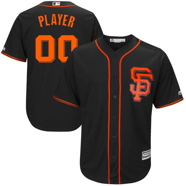 Men San Francisco Giants Majestic Black Alternate 2017 Cool Base Custom MLB Jersey